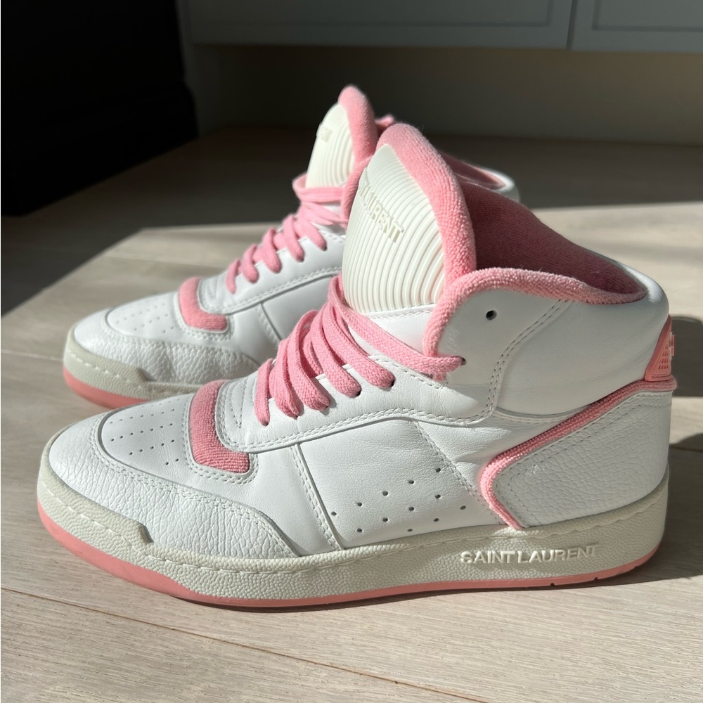 Saint Laurent Jefferson High Top Sneakers Sz 39